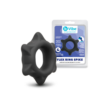 B-VIBE - ANEL PENIANO EM SILICONE COM ESPIGÕES FLEX RING