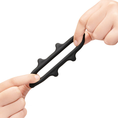 B-VIBE - ANEL PENIANO EM SILICONE COM ESPIGÕES FLEX RING