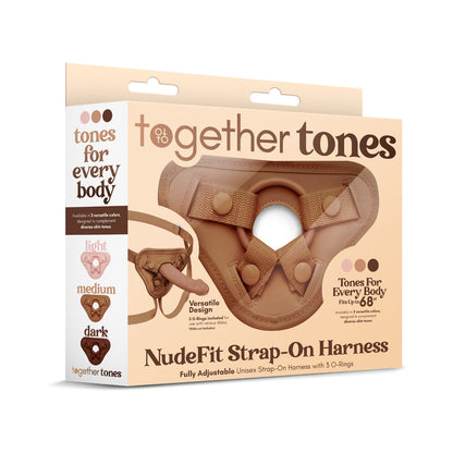 TOGETHER TOY - ARNÊS STRAP-ON TOGETHER TONES NUDEFIT MÉDIO