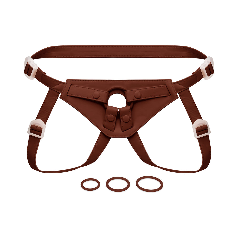 TOGETHER TOY - TOGETHER TONES NUDEFIT FLEXCURV STRAP-ON HARNESS DARK