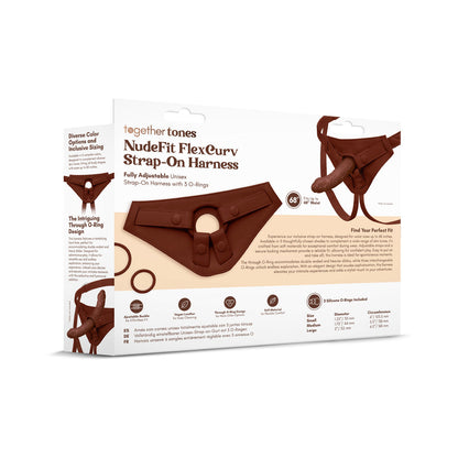 TOGETHER TOY - TOGETHER TONES NUDEFIT FLEXCURV STRAP-ON HARNESS DARK