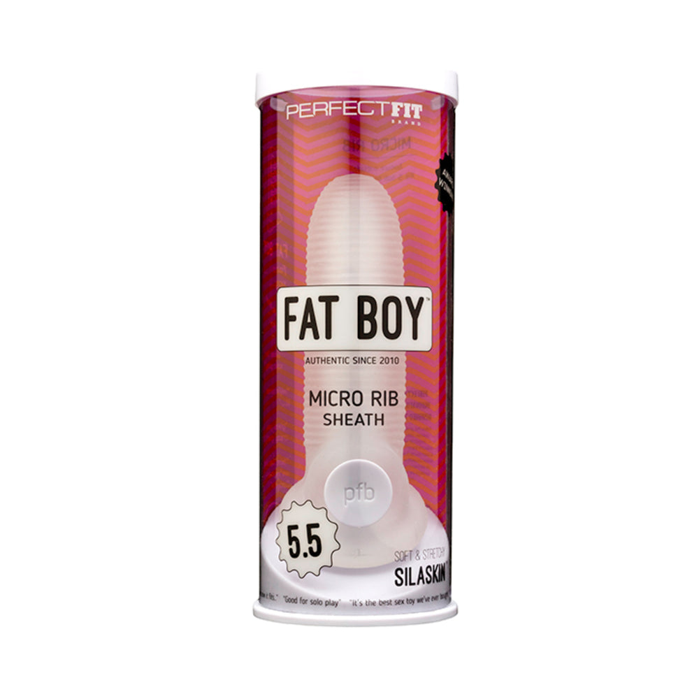 PERFECT FIT - BAINHA FAT BOY MICRO RIBBED 5,5 POL. TRANSPARENTE