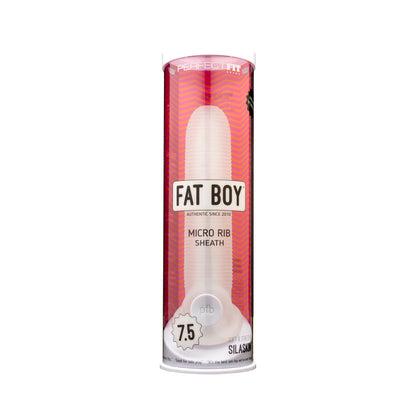 PERFECT FIT - FAT BOY MICRO RIBBED SHEATH 7.5 POL. TRANSPARENTE