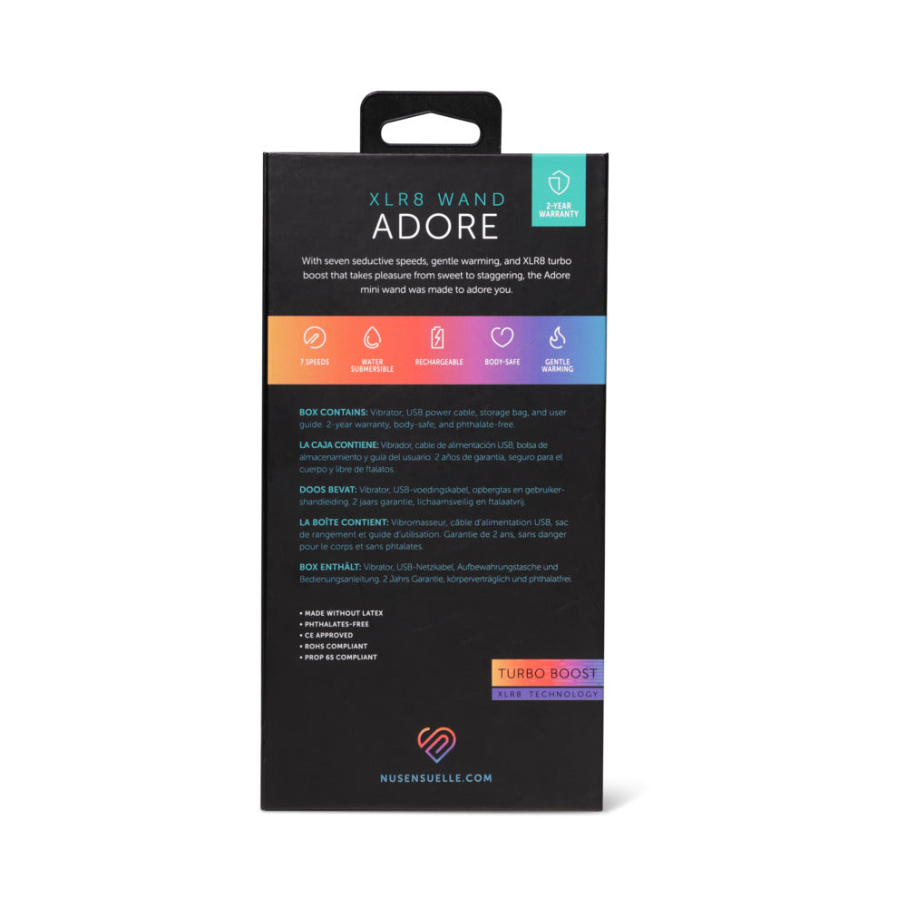 NU SENSUELLE - ADORE XLR8 WAND WITH HEAT HOT PINK
