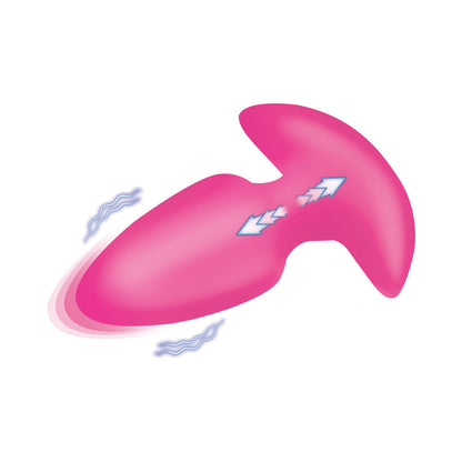 XR BRANDS - BANG! BUTT PLUG DE SILICONE COM VIBRAÇÃO E MOVIMENTO DE THRUSTING
