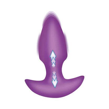 XR BRANDS - BANG! BUTT PLUG DE SILICONE COM VIBRAÇÃO E MOVIMENTO DE THRUSTING