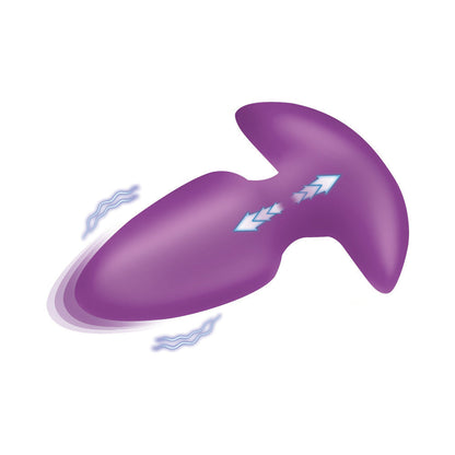 XR BRANDS - BANG! BUTT PLUG DE SILICONE COM VIBRAÇÃO E MOVIMENTO DE THRUSTING