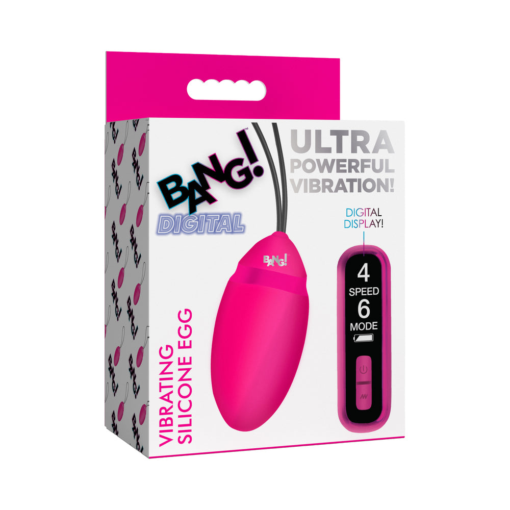 XR BRANDS - BANG! OVO VIBRATÓRIO EM SILICONE COM COMANDO DIGITAL