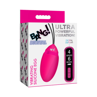 XR BRANDS - BANG! OVO VIBRATÓRIO EM SILICONE COM COMANDO DIGITAL