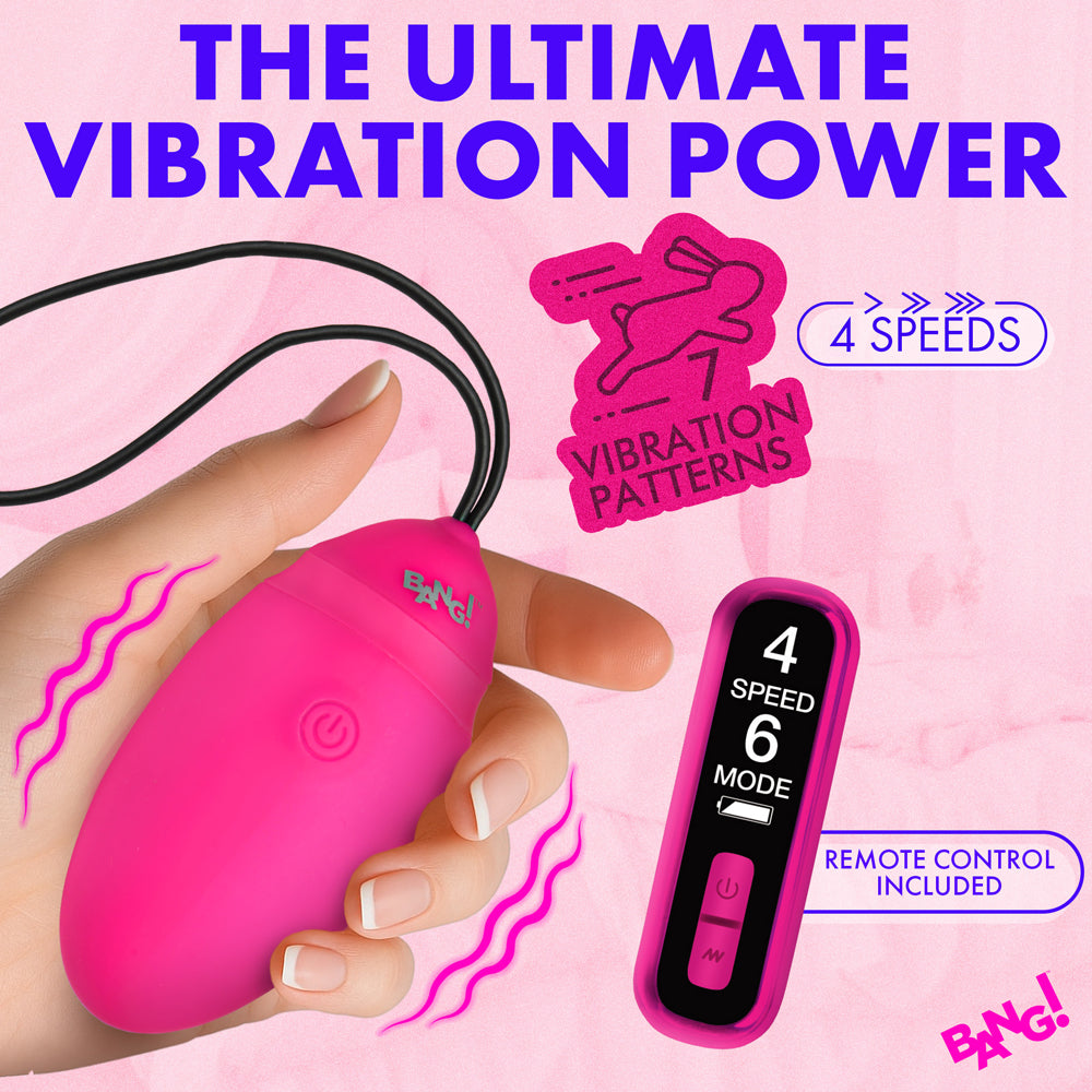XR BRANDS - BANG! OVO VIBRATÓRIO EM SILICONE COM COMANDO DIGITAL
