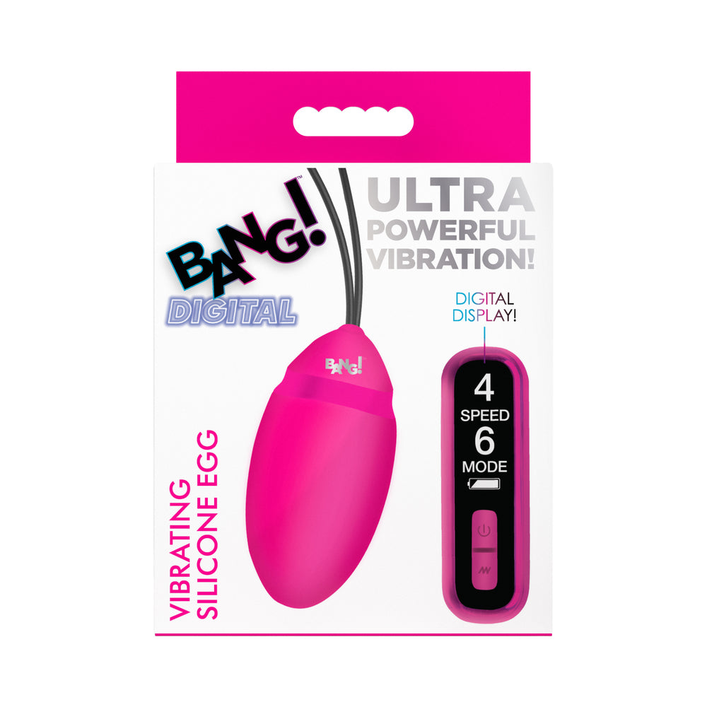 XR BRANDS - BANG! OVO VIBRATÓRIO EM SILICONE COM COMANDO DIGITAL