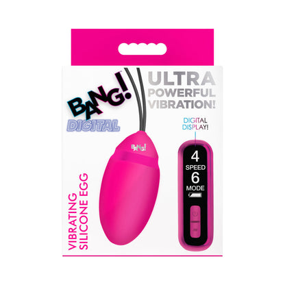 XR BRANDS - BANG! OVO VIBRATÓRIO EM SILICONE COM COMANDO DIGITAL