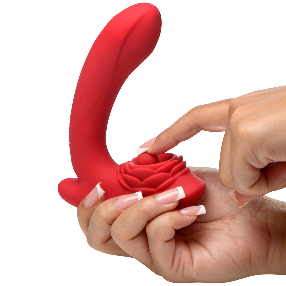 XR BRANDS - BLOOMGASM PETAL TWIRL CLITORAL MASSAGING SILICONE VIBRATOR
