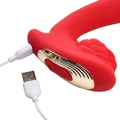 XR BRANDS - BLOOMGASM PETAL TWIRL CLITORAL MASSAGING SILICONE VIBRATOR