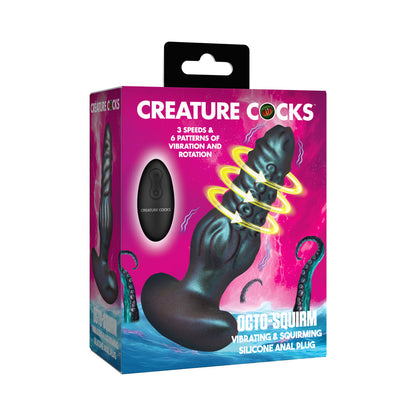 XR BRANDS - VIBRADOR ANAL DE SILICONE CREATURE COCKS OCTO-SQUIRM COM MOVIMENTO DE TORÇÃO