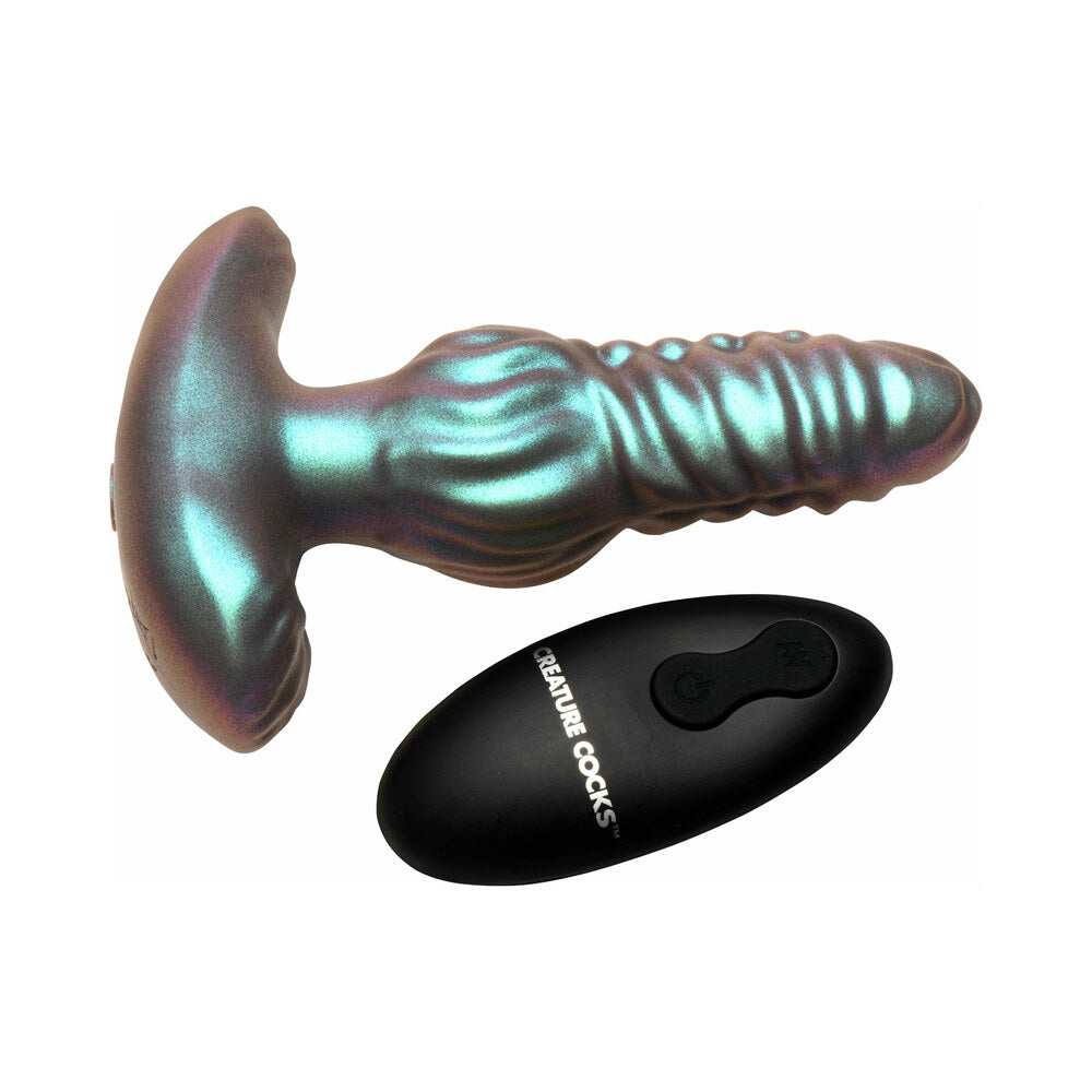 XR BRANDS - VIBRADOR ANAL DE SILICONE CREATURE COCKS OCTO-SQUIRM COM MOVIMENTO DE TORÇÃO