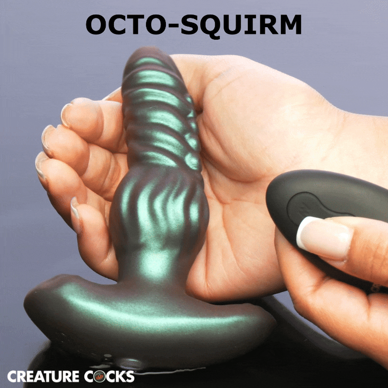 XR BRANDS - VIBRADOR ANAL DE SILICONE CREATURE COCKS OCTO-SQUIRM COM MOVIMENTO DE TORÇÃO