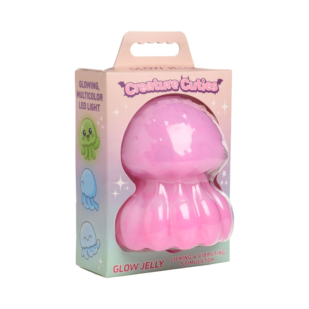 XR BRANDS - ESTIMULADOR VIBRATÓRIO E DE LAMBIS DELAS COM EFEITO GLOW CREATURE CUTIES