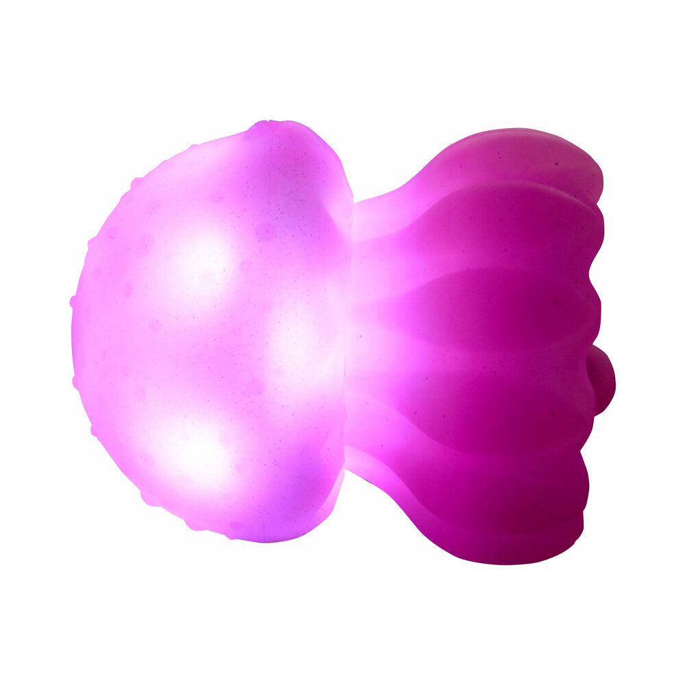 XR BRANDS - ESTIMULADOR VIBRATÓRIO E DE LAMBIS DELAS COM EFEITO GLOW CREATURE CUTIES