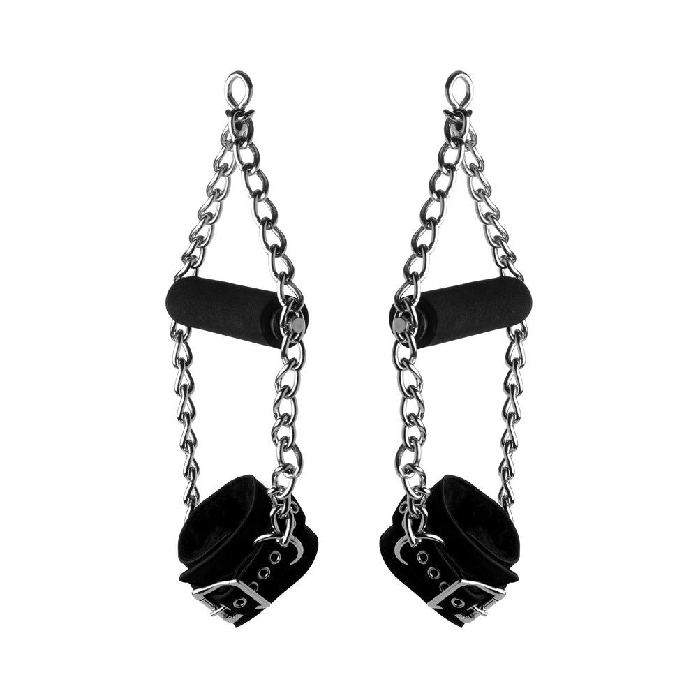 XR BRANDS - ALGEMAS DE SUSPENSÃO EM NOBUQUE COM FORRO DE PELE E ADERÊNCIA STRICT LEATHER