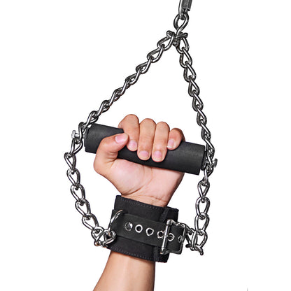 XR BRANDS - ALGEMAS DE SUSPENSÃO EM NOBUQUE COM FORRO DE PELE E ADERÊNCIA STRICT LEATHER
