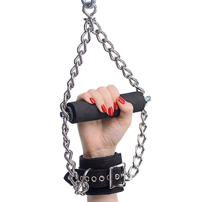 XR BRANDS - ALGEMAS DE SUSPENSÃO EM NOBUQUE COM FORRO DE PELE E ADERÊNCIA STRICT LEATHER