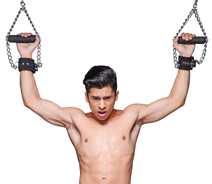XR BRANDS - ALGEMAS DE SUSPENSÃO EM NOBUQUE COM FORRO DE PELE E ADERÊNCIA STRICT LEATHER