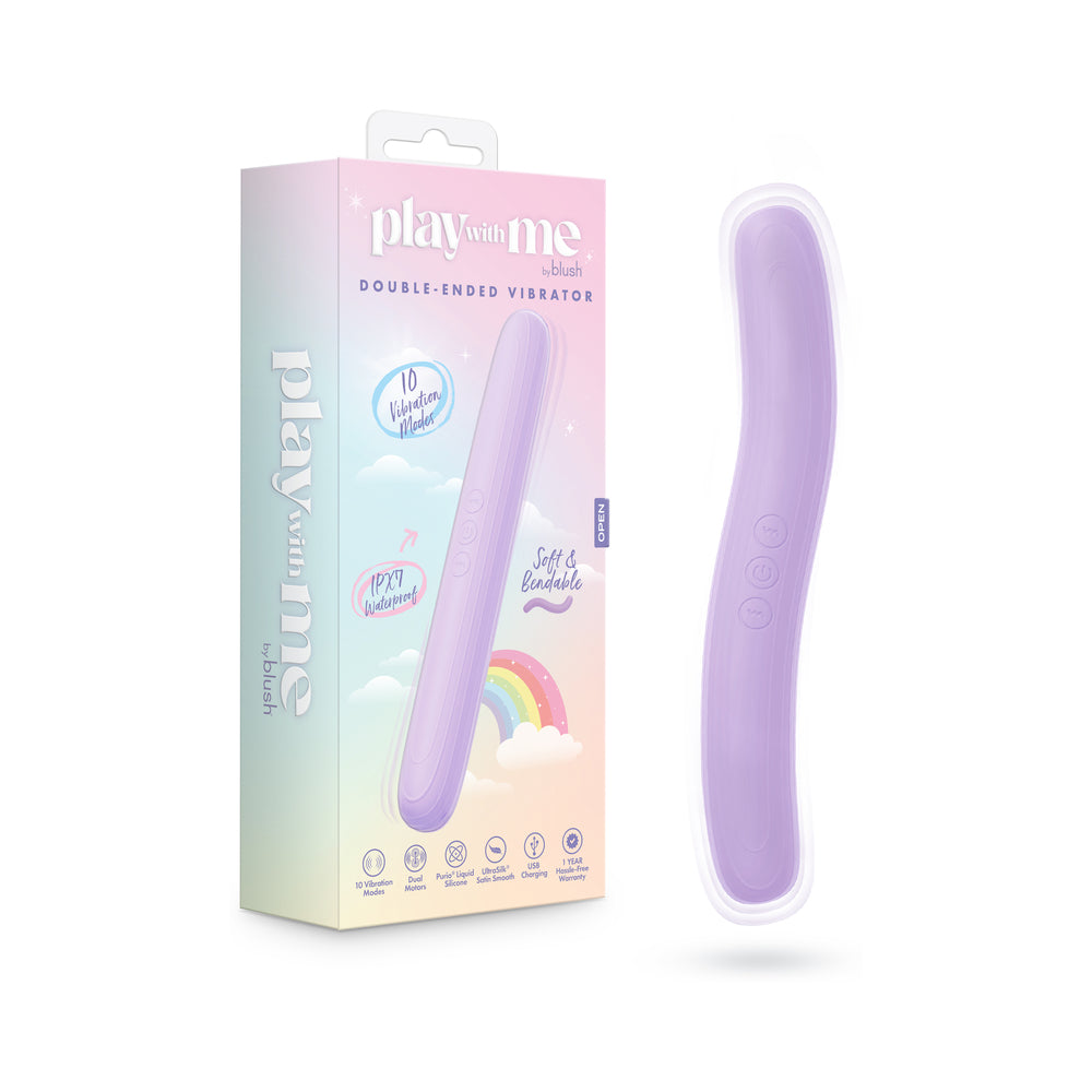 BLUSH - VIBRADOR DE PONTA DUPLA EM SILICONE PLAY WITH ME