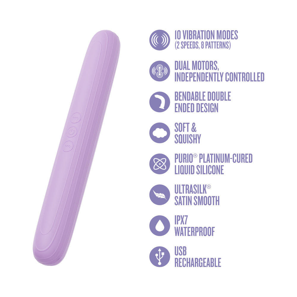 BLUSH - VIBRADOR DE PONTA DUPLA EM SILICONE PLAY WITH ME