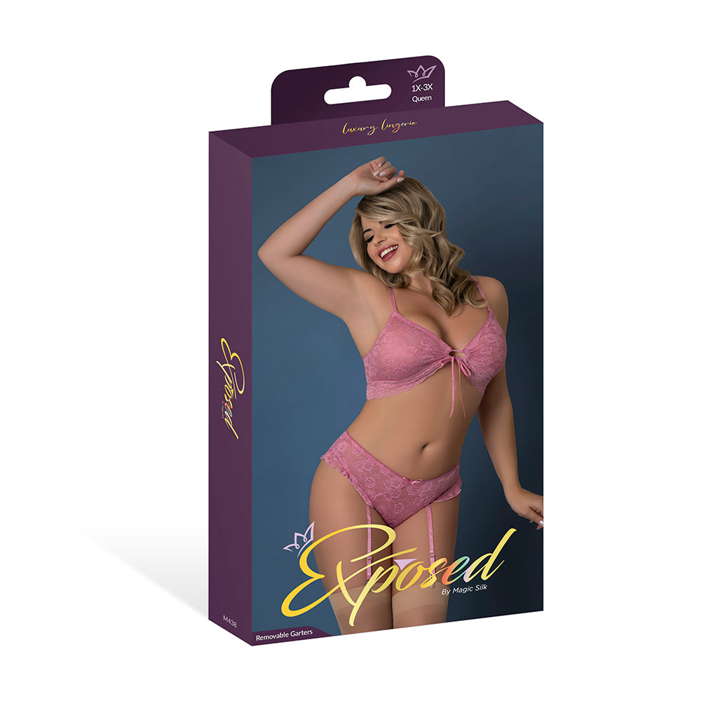 MAGIC SILK - WISTERIA MIST BRALETTE & PANTY WITH REMOVABLE GARTERS
