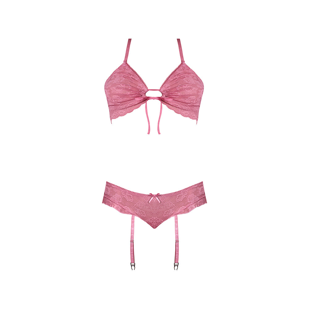 MAGIC SILK - WISTERIA MIST BRALETTE & PANTY WITH REMOVABLE GARTERS