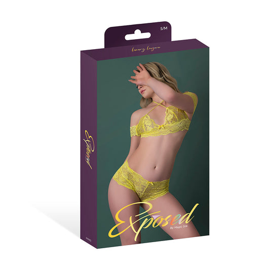 MAGIC SILK - CONJUNTO TOP HALTER COM MANGAS BARDOT E CULOTTE DAFFODIL DREAMS