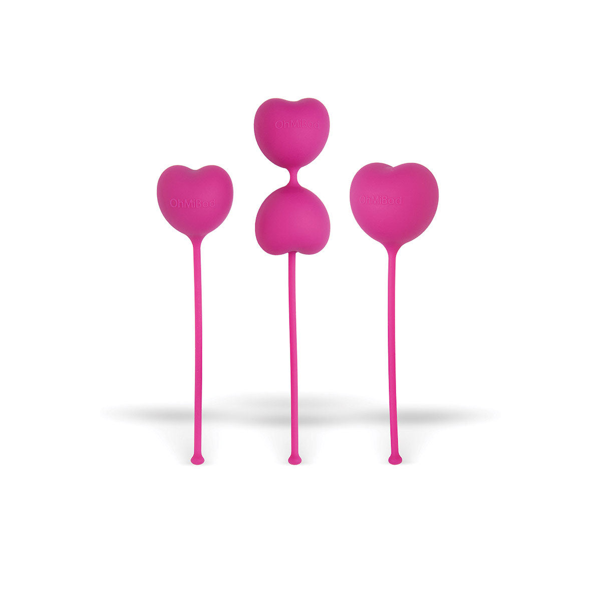 OHMIBOD - CONJUNTO DE 3 PEÇAS EXERCITADOR DE KEGEL LOVELIFE FLEX ROSA