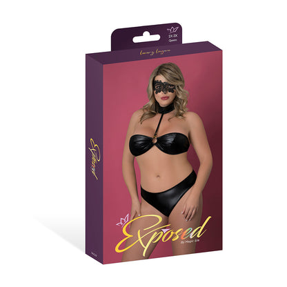 MAGIC SILK - CONJUNTO SINFUL BANDEAU COM Tanga E MÁSCARA E CHOKER REMOVÍVEL