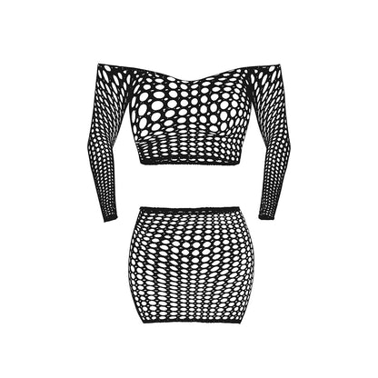 MAGIC SILK - SEAMLESS OFF-SHOULDER CROP TOP & SKIRT