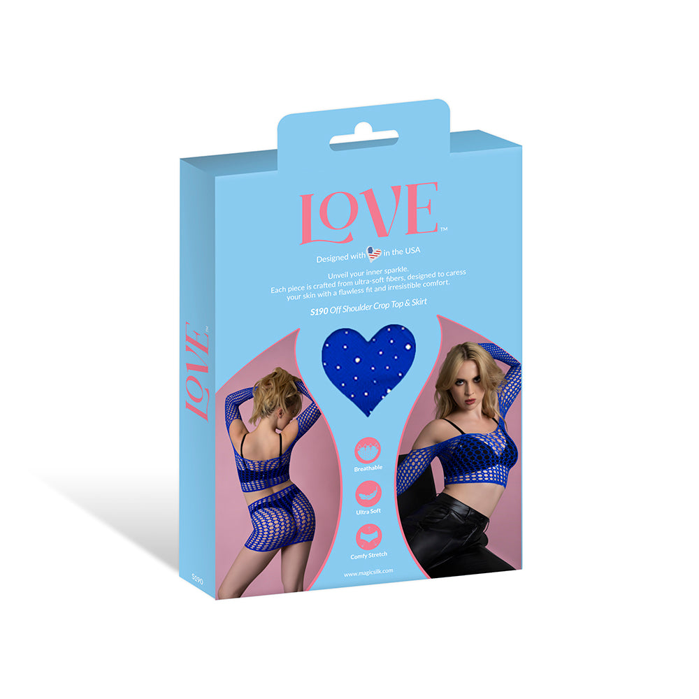 MAGIC SILK - SEAMLESS OFF-SHOULDER CROP TOP & SKIRT