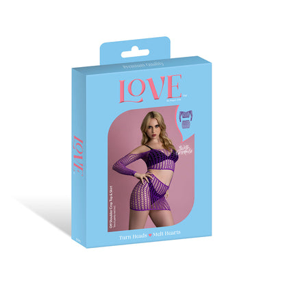 MAGIC SILK - SEAMLESS OFF-SHOULDER CROP TOP & SKIRT