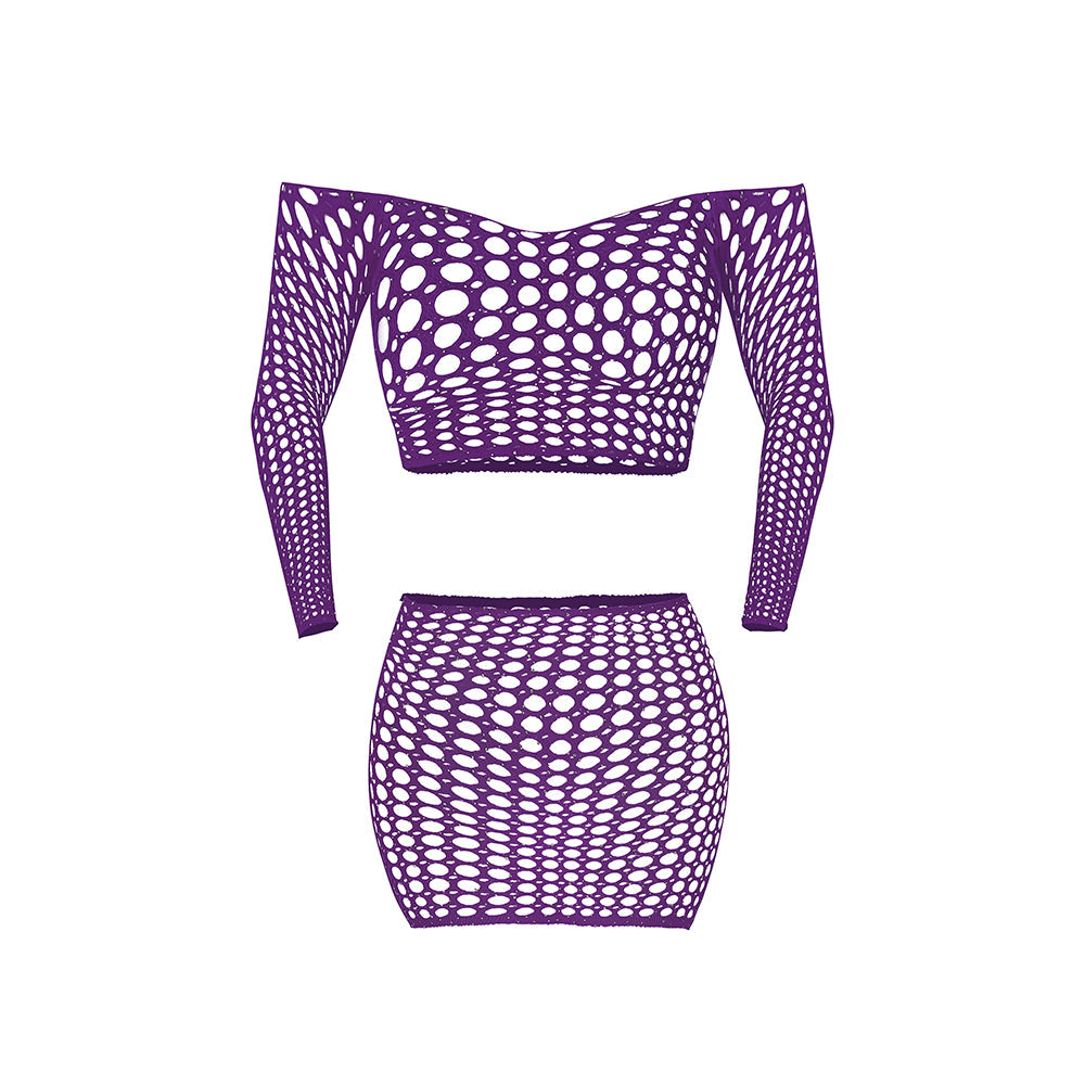 MAGIC SILK - SEAMLESS OFF-SHOULDER CROP TOP & SKIRT