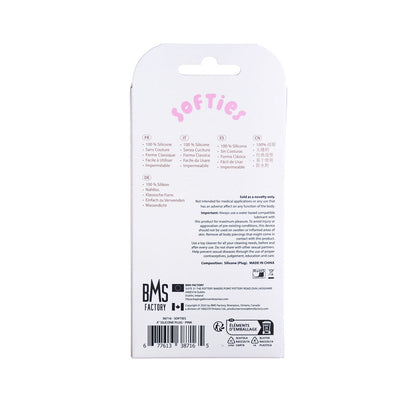 BMS - SOFTIES DUAL LAYER BUTT PLUG 4 IN.