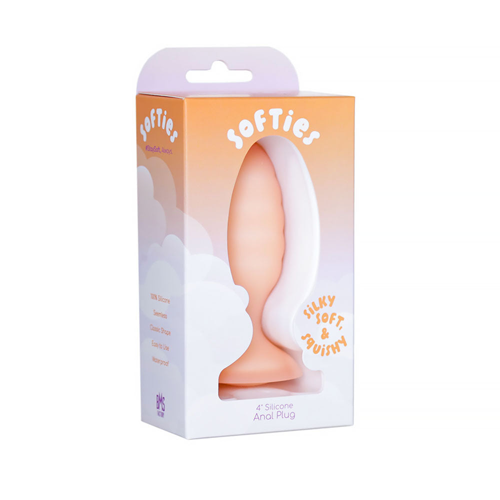 BMS - SOFTIES DUAL LAYER BUTT PLUG 4 IN.
