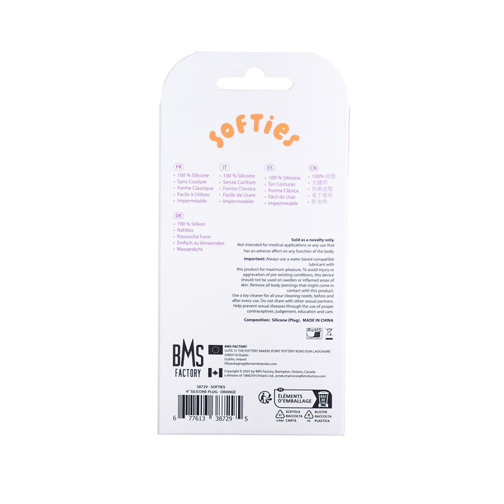 BMS - SOFTIES DUAL LAYER BUTT PLUG 4 IN.