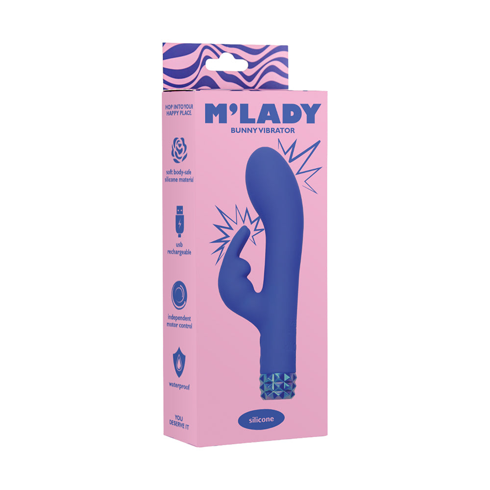 BMS - M'LADY BUNNY VIBRATOR 6 IN. BLUE