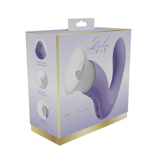 SHOTS - VIVE DOLCE CALLALILY ESTIMULADOR DE PONTO G COM VIBRAÇÃO DE LÍNGUA E BOMBA PARA MAMILOS/VULVA