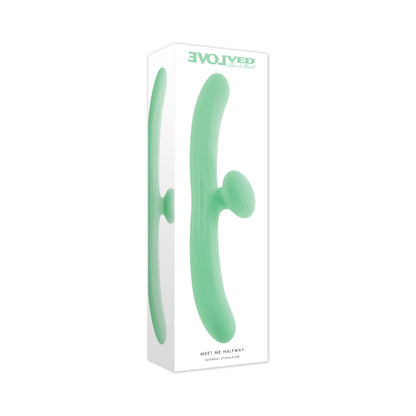 EVOLVED - VIBRADOR DE PONTA DUPLA MEET ME HALFWAY VERDE