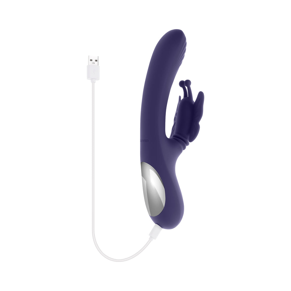 EVOLVED - WINGS OF FRENZY ESTIMULADOR DUPLO TIPO BORBOLETA VIOLETA