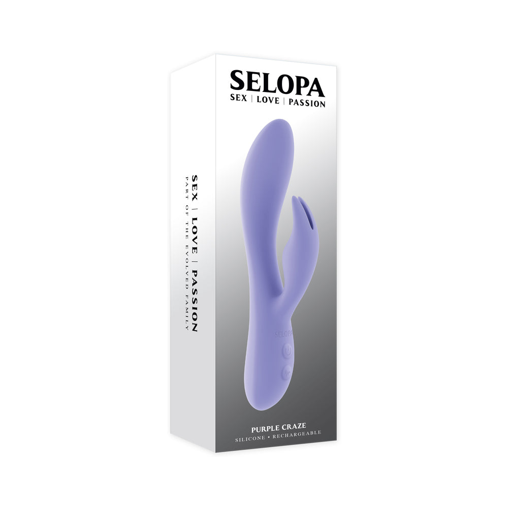 SELOPA - PURPLE CRAZE DUAL VIBE COM ESTIMULADOR EM FORMA DE ORELHA ROXO