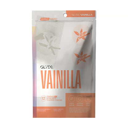 GLYDE - ULTRATHIN LATEX CONDOM VANILLA FLAVORED 12-COUNT