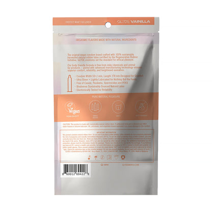 GLYDE - ULTRATHIN LATEX CONDOM VANILLA FLAVORED 12-COUNT