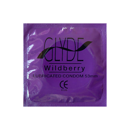 PRESERVATIVOS GLYDE - PRESERVATIVOS DE LATEX ULTRATHIN GLYDE COM SABOR A FRUTOS SILVESTRES 12 UNIDADES