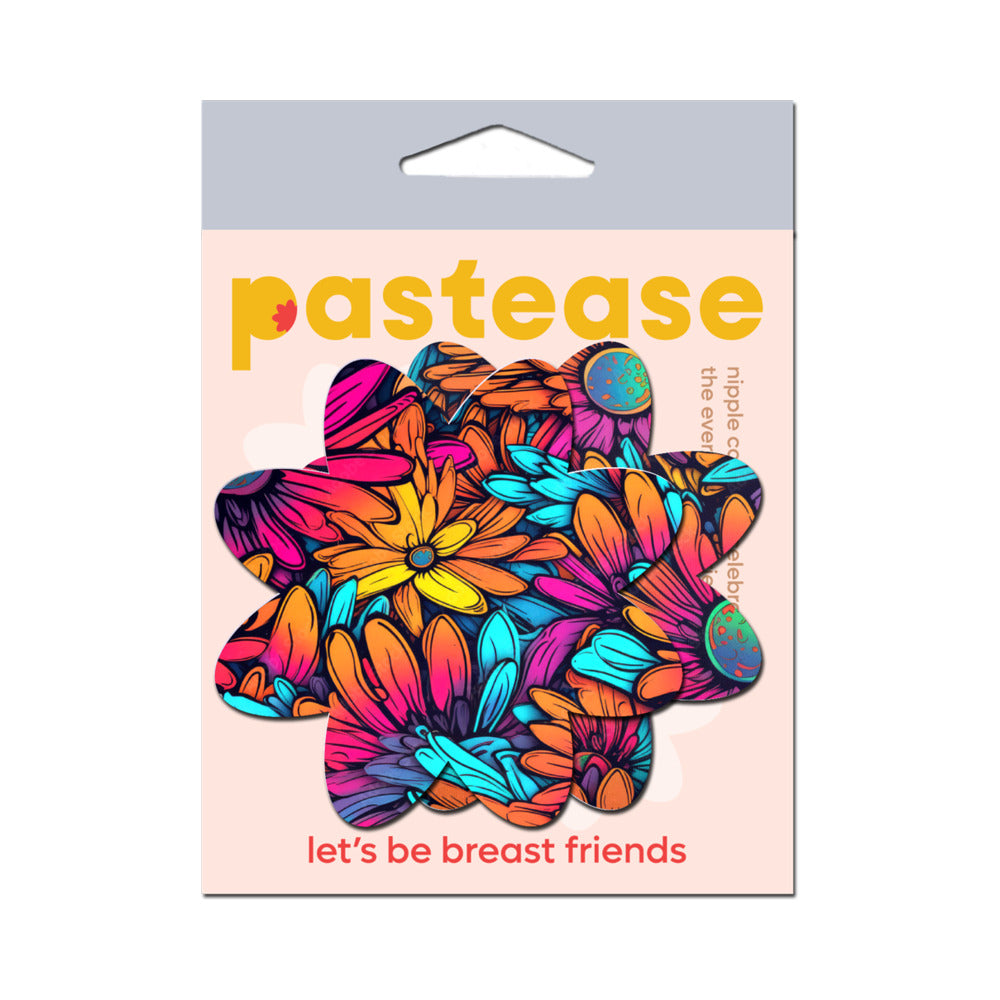 PASTEASE - ADESIVOS MAMILARES NEON FLOWERS